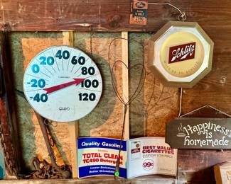 Beer Sign, Vintage Thermometer