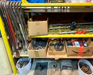 Crow Bars, Pipe Threaders, Chains, Drill Bits, Saw Blades