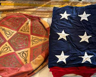 American Flag, Wooden Yard Sticks