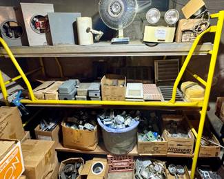 Scaffolding, Hundreds of Electrical Boxes, Junction Boxes, Vent Covers, Lighting, Metal Face Plates