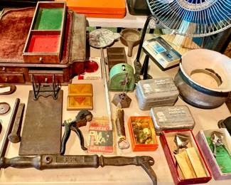 Porcelain Lined Spittoon, Vintage Tools