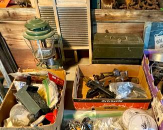 Coleman Lantern, Washhboards, Vintage Door Handles