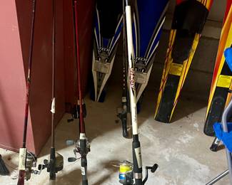 FISHING POLES ROD AND REEL.