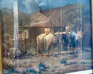 G. Harvey “ Poker Pals” signed limited framed print. 