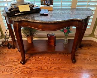MARBLE TOP LOW CONSOLE