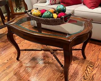 GLASS TOP COFFEE TABLE