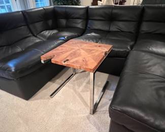 Wood and chrome table