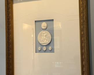 Framed Wedgewood style medallions