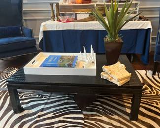 Leather  wrapped coffee table