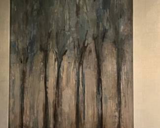 Framed abstract, which is signed