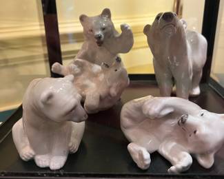 FINE CHINA POLAR BEAR FIGURINES
