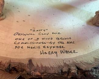 ORIGINAL CLAY MODEL OF "RATTY" FOR A COMMISSIONED BRONZE FOR THE AKC BY HARRY C. WEBER