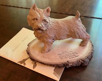 ORIGINAL CLAY MODEL OF "RATTY" FOR A COMMISSIONED BRONZE FOR THE AKC BY HARRY C. WEBER