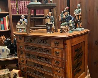 WONDERFUL ANTIQUE 6 DRAWER SPOOL CABINET