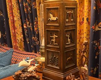 WONDERFUL ROMWEBER LAMP DEPICTING ASTROLOGY SYMBOLS