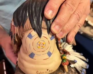 LOVELY CYBIS AMERICAN INDIAN FIGURINE