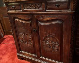 SPECTACULAR  HAND CARVED ROMWEBER CABINET