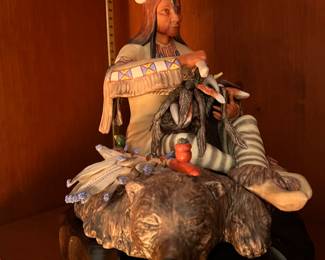 LOVELY CYBIS AMERICAN INDIAN FIGURINE