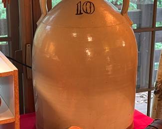 Spectacular antique crock jug