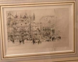 WILLIAM WALCOT 1874-1943 ETCHING