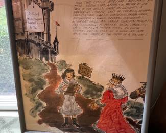 Lovely artist signed watercolor