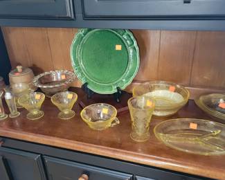 Yellow depression glass