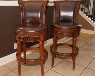 Pair of swivel bar stools