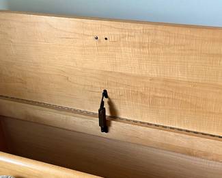 Headboard to bed in previous photo with top that opens for storage