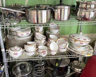 Pots, Pans, China- various sets and colors