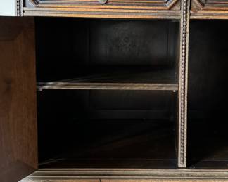Mid-Century Brutalist Style Cabinet. Measures 32" W x 14" D x 33" H. Photo 3 of 4.