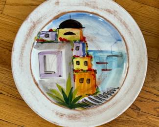 Vietri - Set of 2 Greece Dinner Plates. Photo 2 of 2.