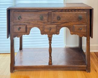 Conant Ball Furniture Company Drop-Leaf Server. Measures 42.4" W x 15" D x 33" H with Two 14" Drop Leaf Sides. Photo 1 of 3.