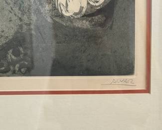 "Colombe," Lithograph #61/120. Signed By Artist, Sunol Alvar. Photo 3 of 3.