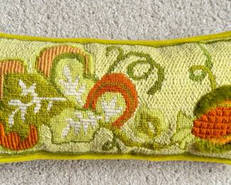 Needlepoint Lumbar Pillow.