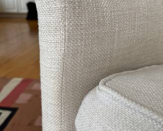 Crate & Barrel Three-Seat Sofa With Nailhead Trim. Measures 80" W x 34" D. Photo 3 of 3.