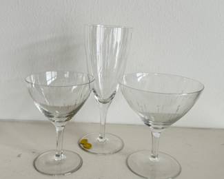 Vintage Rosenthal Crystal Stemware: Set of 12 Champagne Flutes, Set of 12 Champagne Coupes &.
Set of 12 Sorbet. Photo 1 of 3.