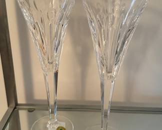 Set of 2 Waterford Champagne Flutes. Photo 1 of 2.