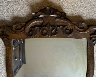 Dauphine Hand-Carved Wood Mirror. Photo 2 of 3.