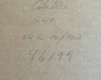 Paris Watercolor, #46/99. Signed by Artist, Cobelle. Measures 16" x 19." Photo 2 of 2.