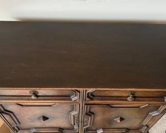 Mid-Century Brutalist Style Cabinet. Measures 32" W x 14" D x 33" H. Photo 4 of 4.