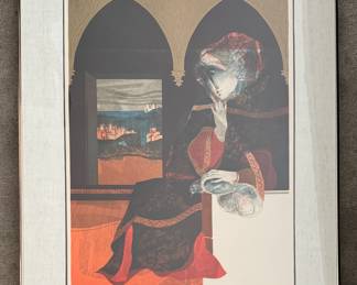 "Renaixent 1 - 1V," Suite of 4 Lithographs & Conceptual Poster by Sunol Alvar Signed By Artist. Edition 78/185. Each Measures 21.25" x 29" Inside Mat; 30" x 38.5" Including Frame. Photo 4 of 8.