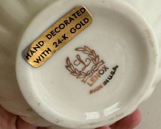 Lenox Bud Vase Decorated with 24K Gold. Photo 2 of 2.