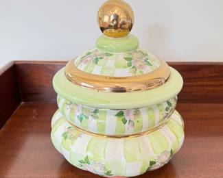 Mackenzie-Childs Sweet Pea Honeymoon Canister with Lid. Photo 1 of 2.