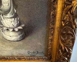 Still Life, Oil on Canvas. Signed by Artist Claude Buck. Photo 2 of 2.