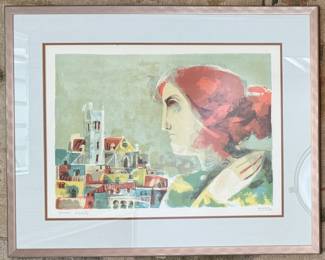 "Marina," Artists Proof, Serigraph. Signed By Artist, Sunol Alvar. Photo 1 of 3.