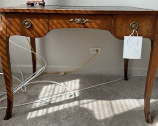 Tooled Leather Top Writing Desk. Photo 1 of 3.