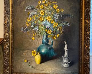 Still Life, Oil on Canvas. Signed by Artist Claude Buck. Photo 1 of 2.
