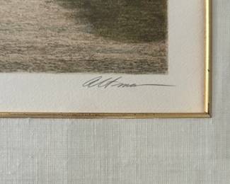 "Luxembourg IV," Lithograph #203/285. Signed By Artist, Harold Altman. Photo 4 of 4.