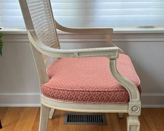 Set of 6 Cane Back Chairs with Upholstered Seats . 18.5" Seat Height. Photo 2 of 4.