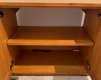 Crate & Barrel Oak Cabinet. Measures 32" W x 16" D x 28" H. Photo 3 of 3.